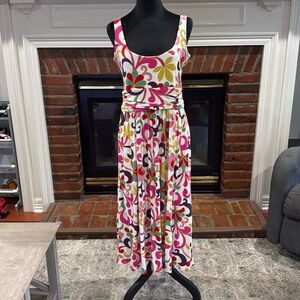 Boden Jersey Print Scoop Maxi Dress size 8P